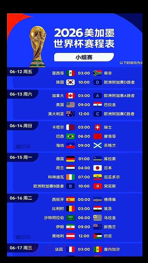 2026世界杯直播一览最新时间表官网入口 2026世界杯直播一览最新时间表官网入口