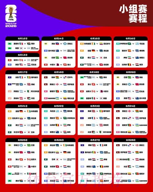 2026世界杯赛程官方发布全程直播直播平台